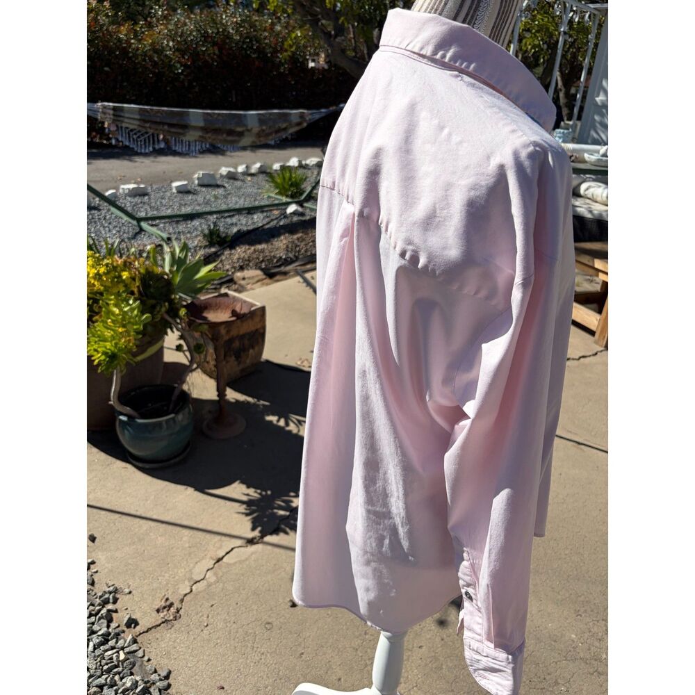 Mother Oxford Pink Cotton Maternity Button Down Shirt Size L/XL - Picture 4 of 16